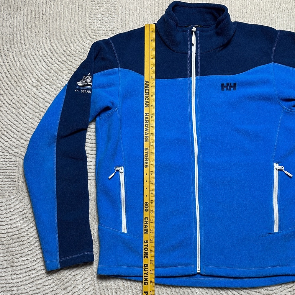 Helly Hansen F/T Ocean Rover Fishing Boat Royal Blue and Navy Fleece Jacket - Picture 2 of 11